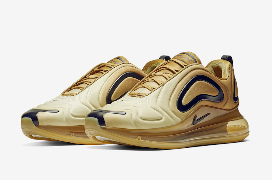 nike air max 720 white and gold