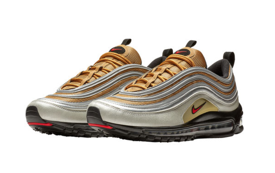silver and gold air max