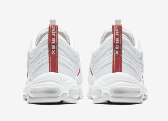 white and orange air max 97