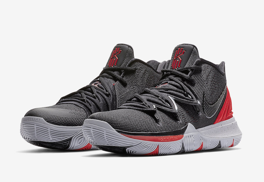 nike kyrie 5 black and red