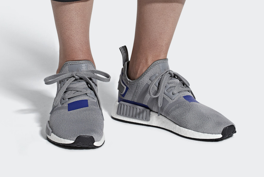 gray and blue nmds