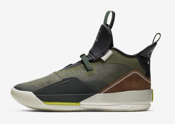 Travis Scott Air Jordan 33 NRG Army Olive CD5965-300 Release Date ...