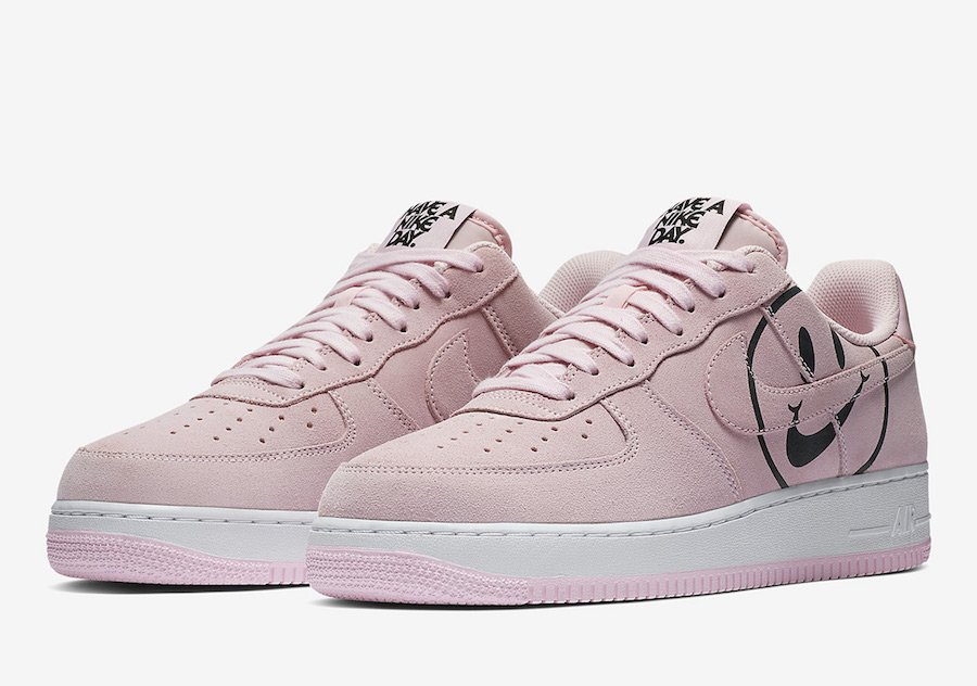 air force 1 smiley face pink
