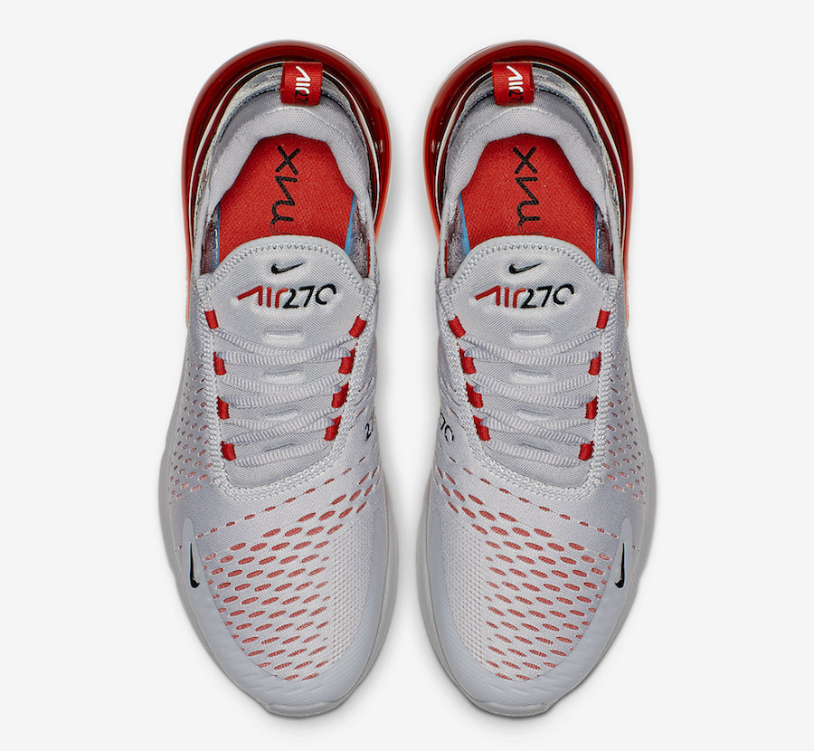 nike air 270 grey and red