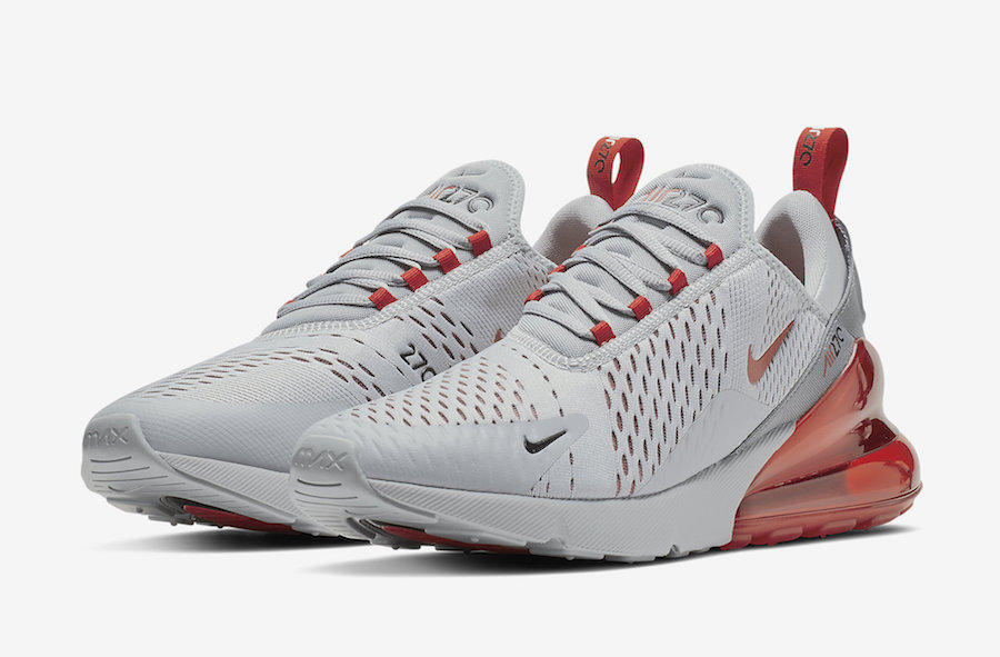 nike air max 270 white and university red