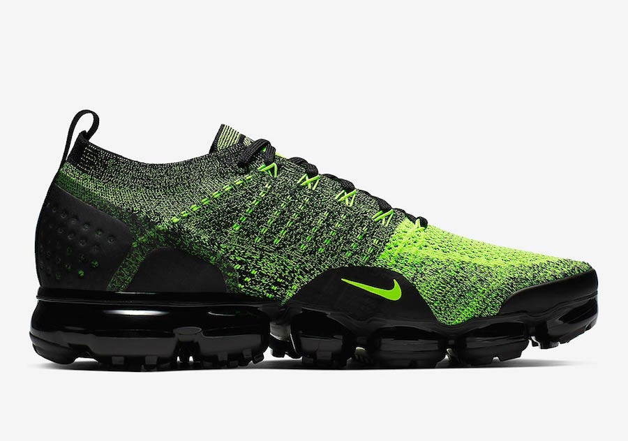 lime green and black vapormax