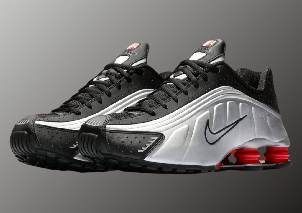 Black nike shox r4 best sale