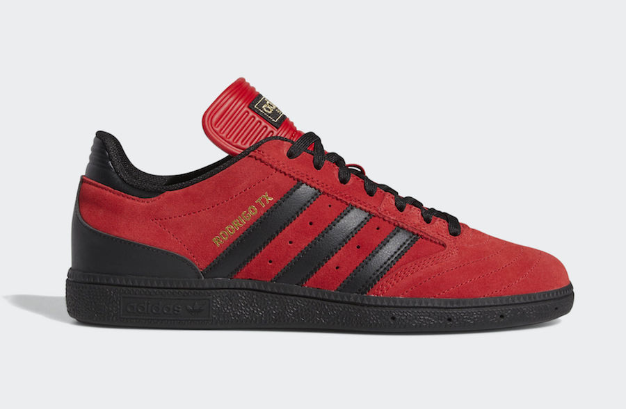 adidas red black shoes