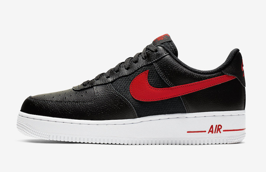Nike Air Force 1 Low Black University Red CD1516-001 Release Date ...