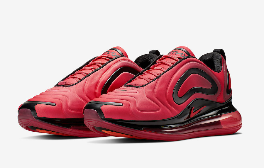 red and black air max 720