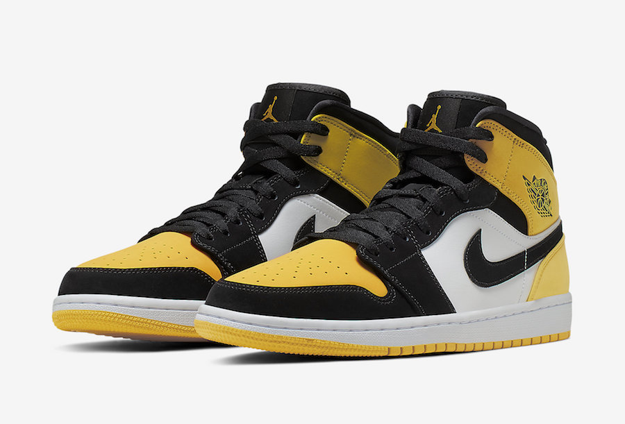 Air Jordan 1 Mid Yellow Toe Black 852542-071 Release Date | SneakerFiles