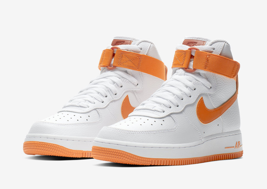 white and orange air force 1