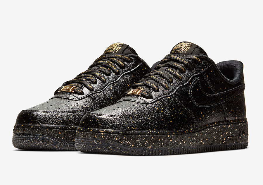 black air force 1 with gold check