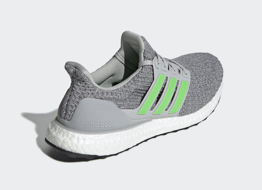 ultra boost grey and green
