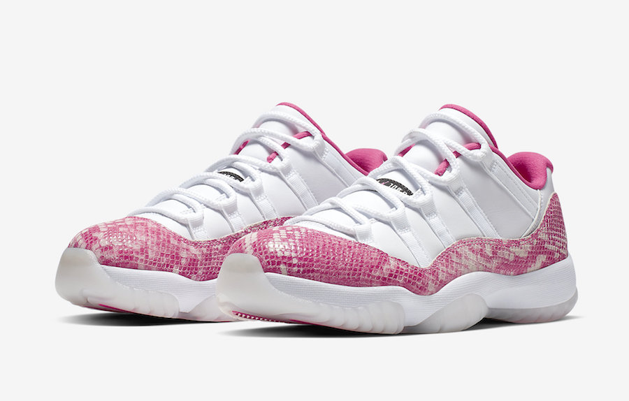 pink and white 11s jordans