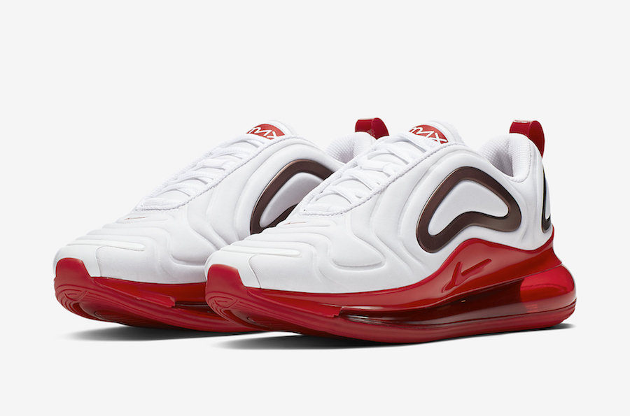 nike air max 720 white and red