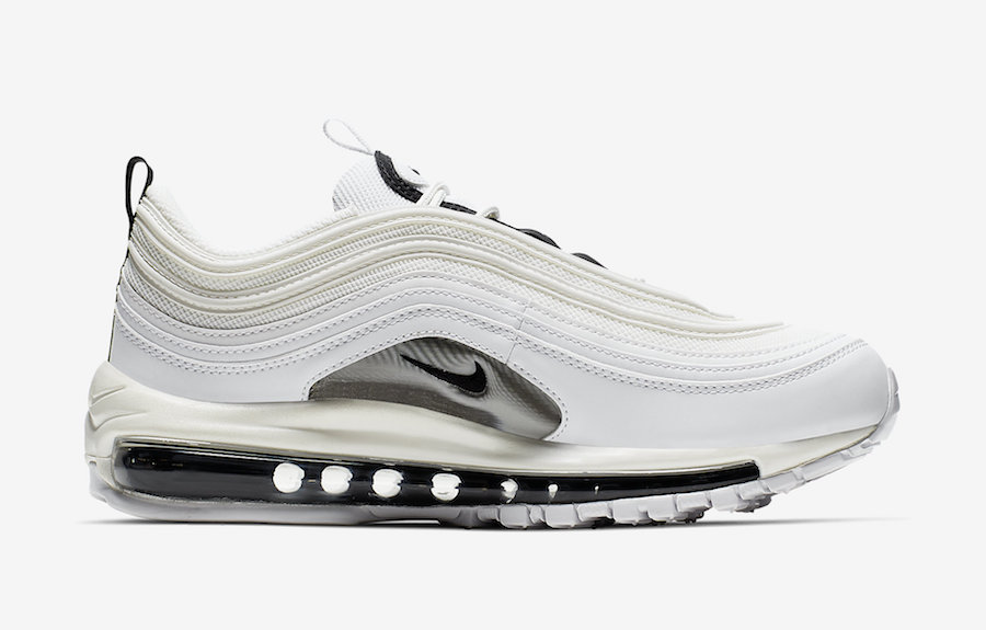 black white and silver air max 97