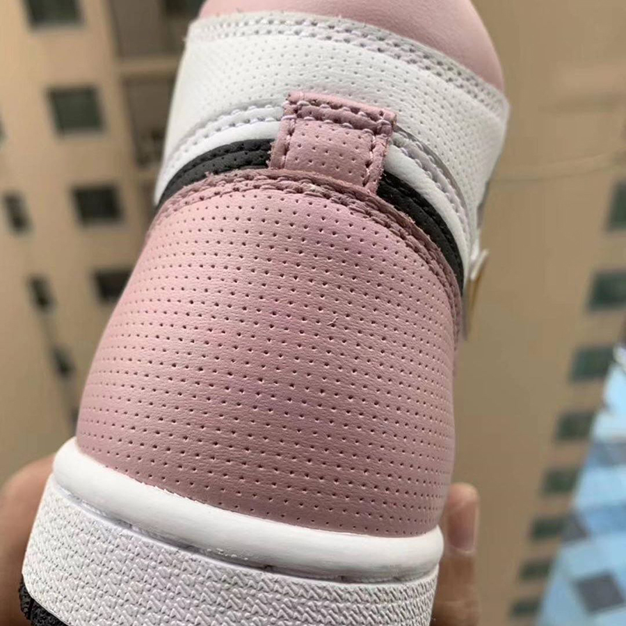 pink white and gold jordans
