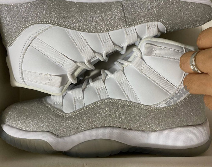 air jordan 11 white metallic silver vast grey