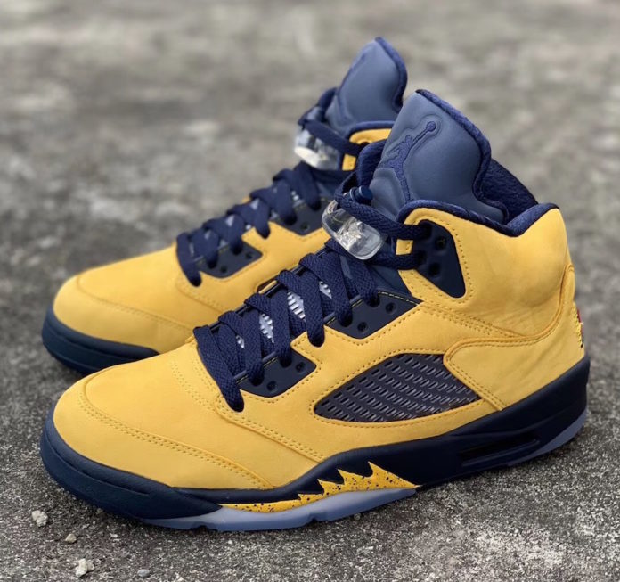 Air Jordan 5 Michigan Inspire Amarillo College Navy CQ9541-704 Release ...