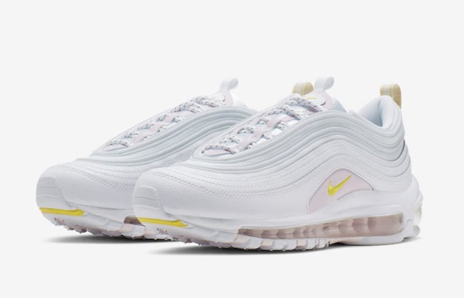 nike air max 97 pink white yellow green