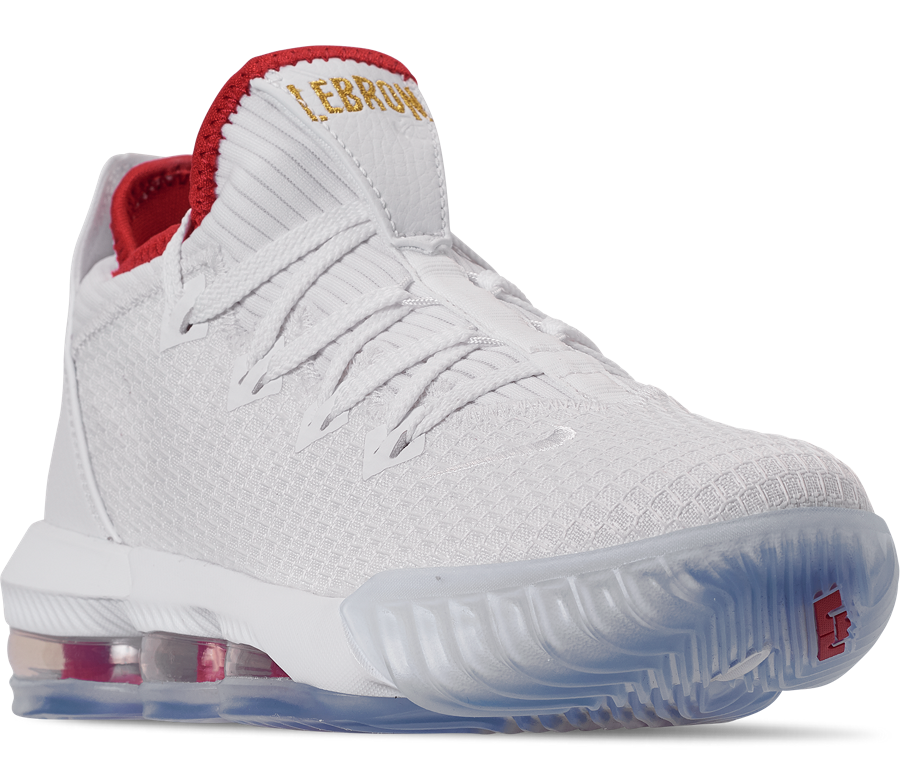 lebron 16 low red and white