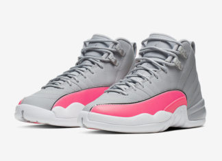 jordan 12 vivid pink wolf grey