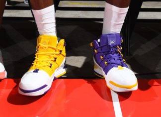 lebron shoes lakers colorway