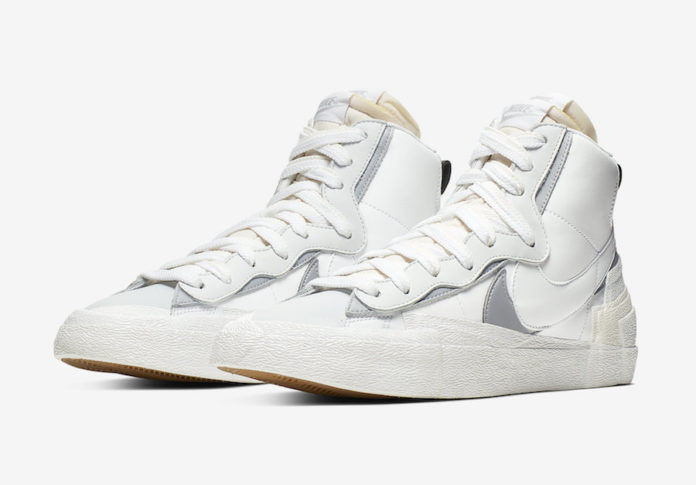 Sacai Nike Blazer Mid White Wolf Grey BV0072-100 Release Date ...