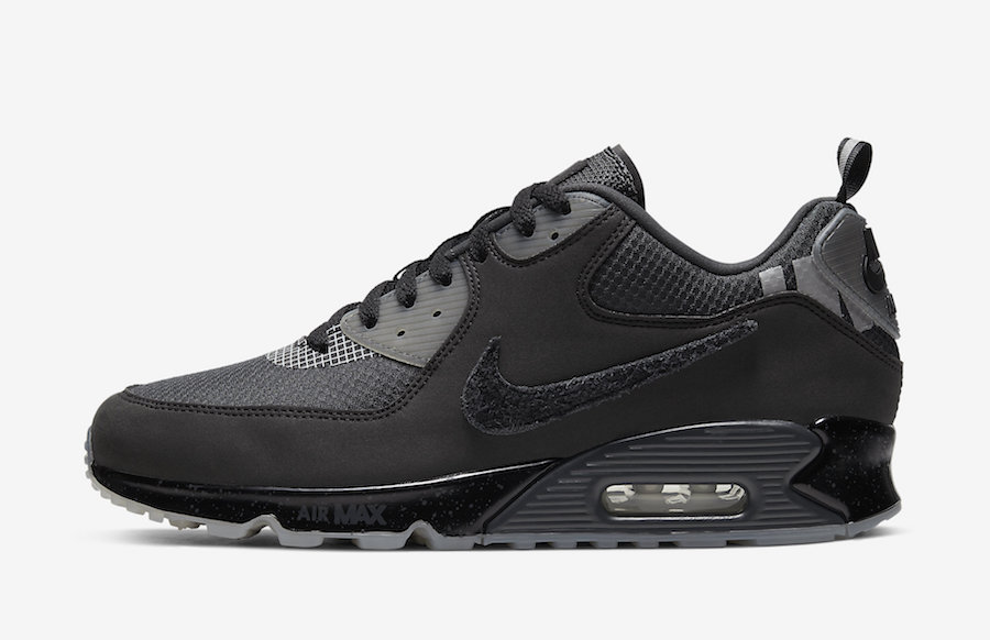 nike undefeated air max 90 black