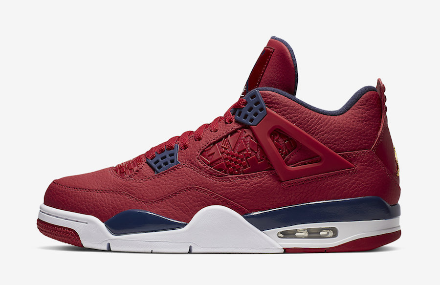 red and blue jordan 4s