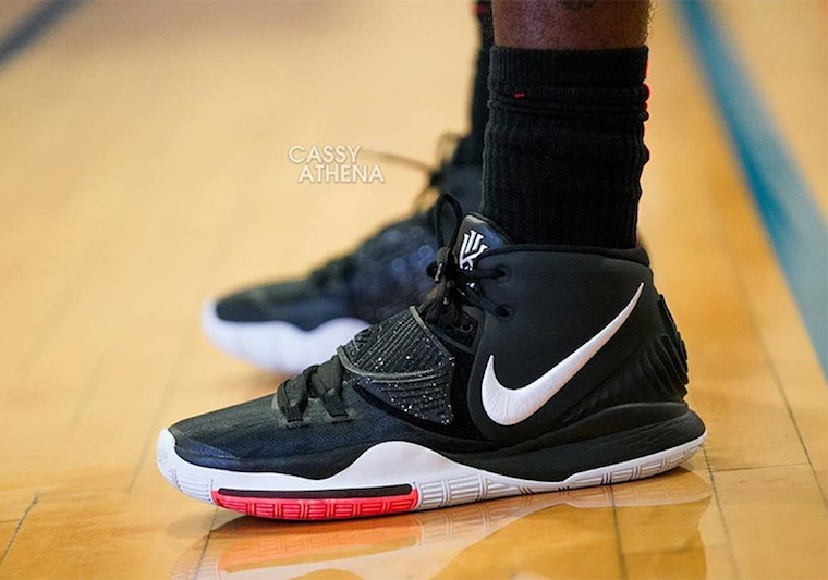 kyrie irving shoes black and white