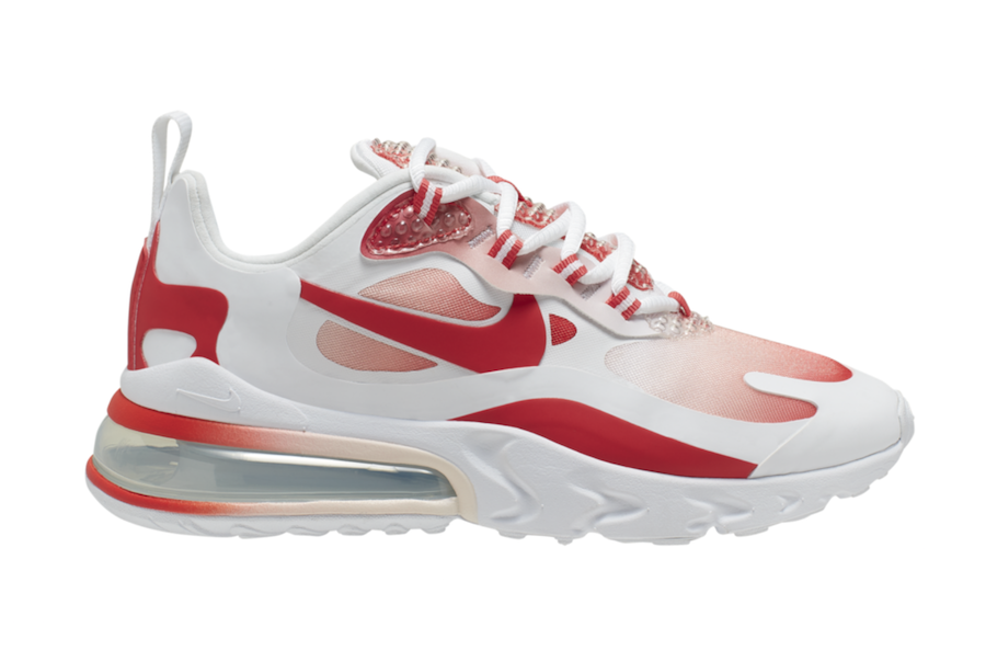 air max 270 react white and red