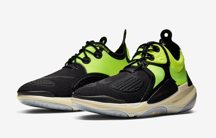 black and lime green nike shoes
