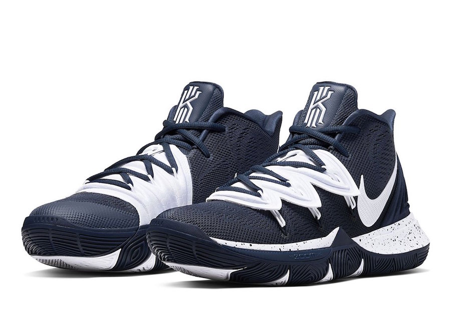 navy blue and white kyries