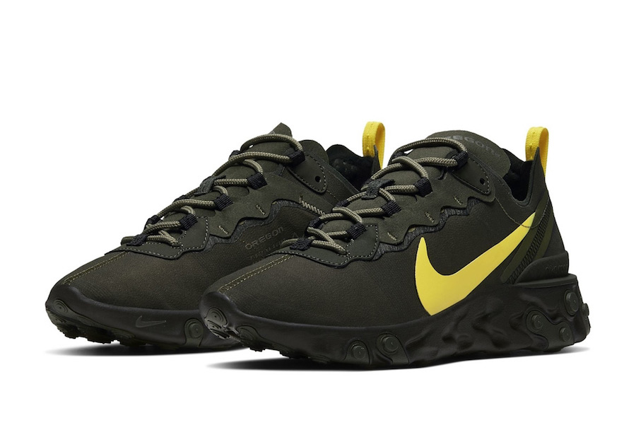 nike react element 55 black and yellow