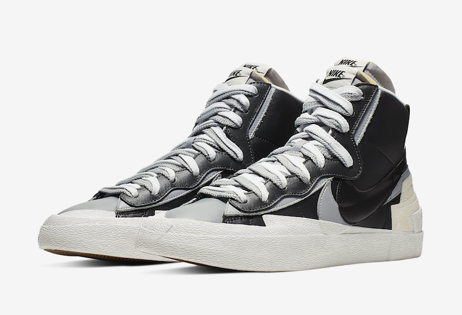 Sacai Nike Blazer Mid Black Grey White BV0072-002 Release Info |  SneakerFiles