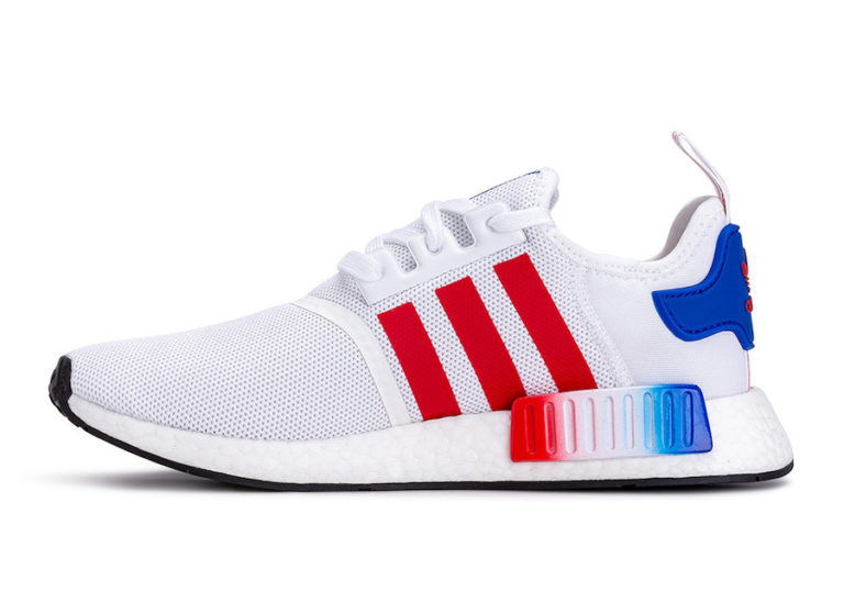 adidas nmd blue red white