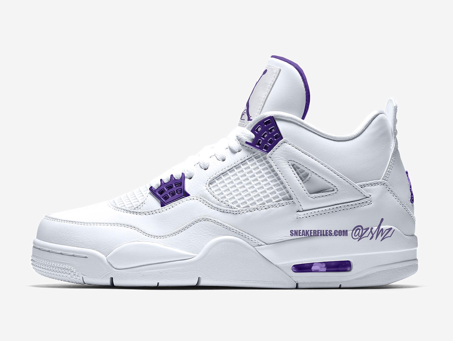 jordan 4 white court purple