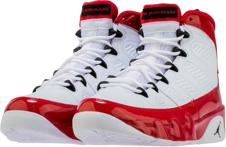white and red 9s jordans
