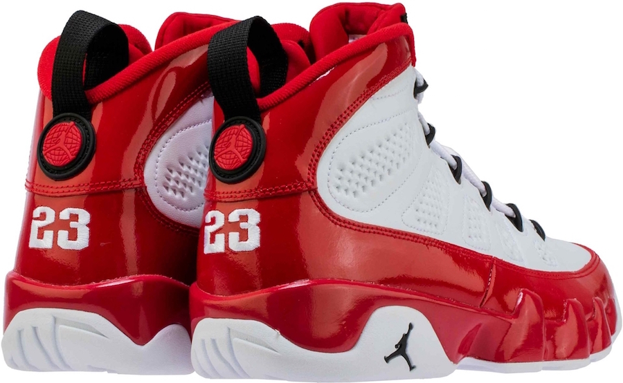 new jordan 9 red and white