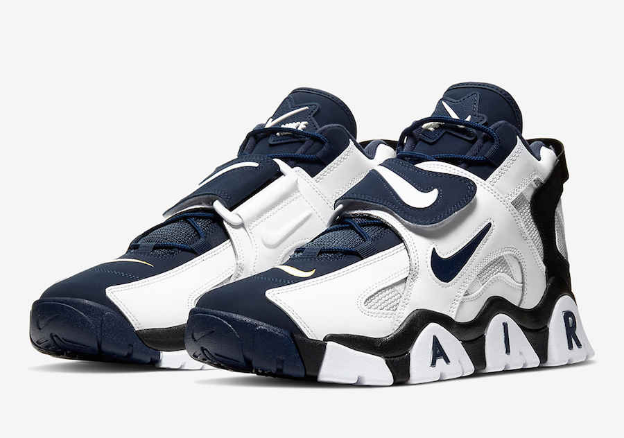 nike barrage blue and white