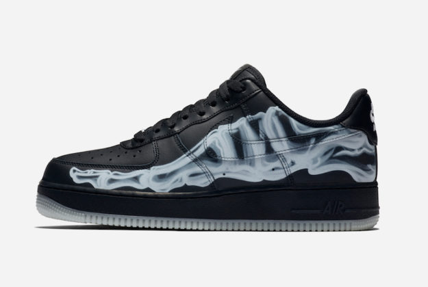 nike air force 1 skeleton black