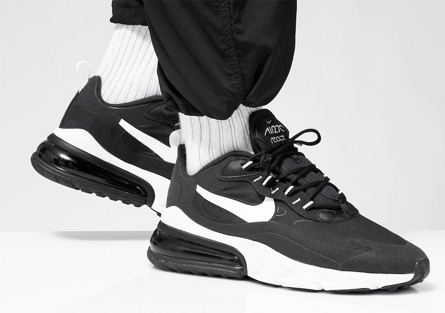 nike air max 270 sneakers in black and white