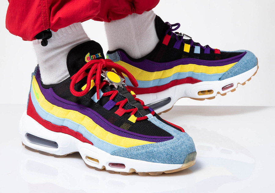 nike air max 95 sp psychic blue yellow & white