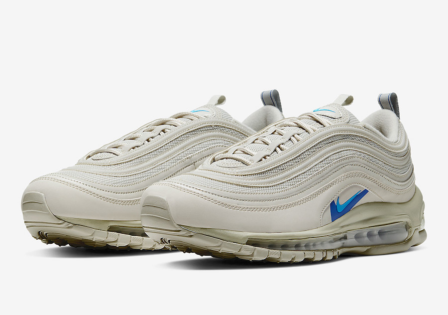 nike air max 97 grey with blue tick