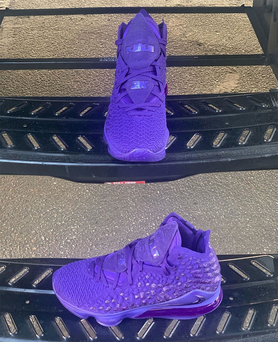 lebron james purple sneakers