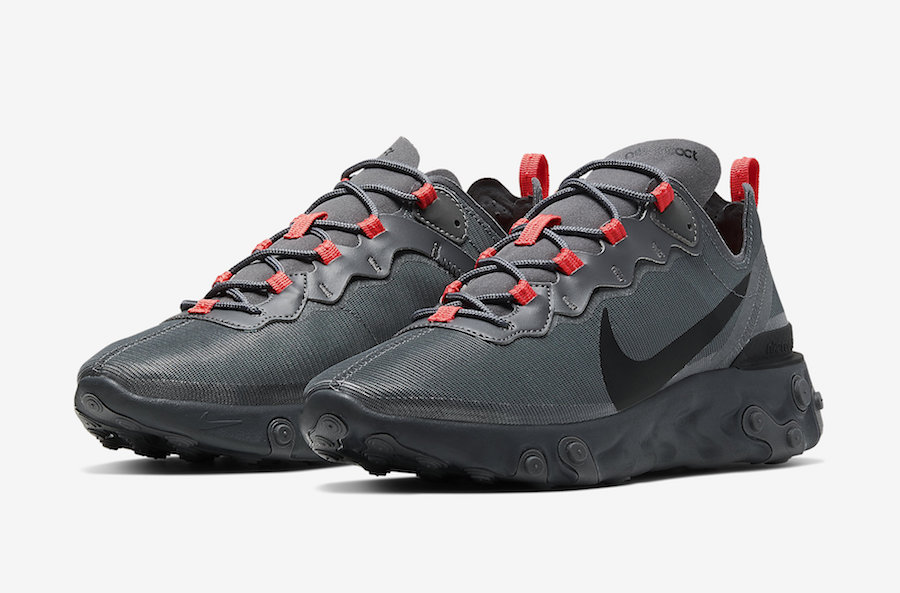 nike react element 55 grey and black