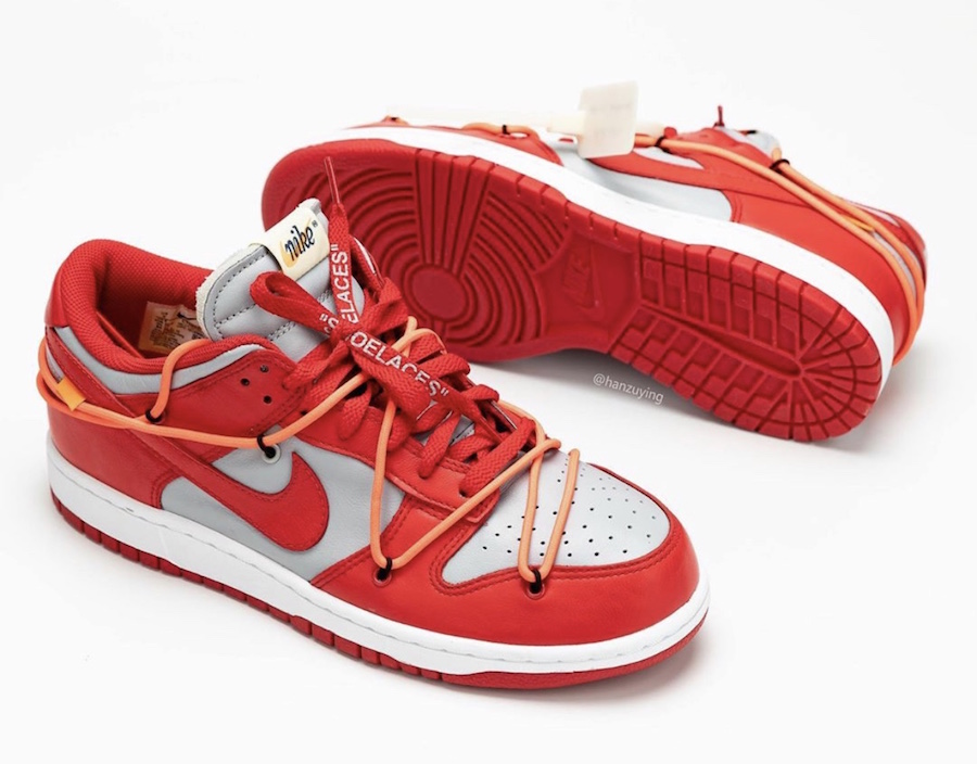 university red dunk low off white