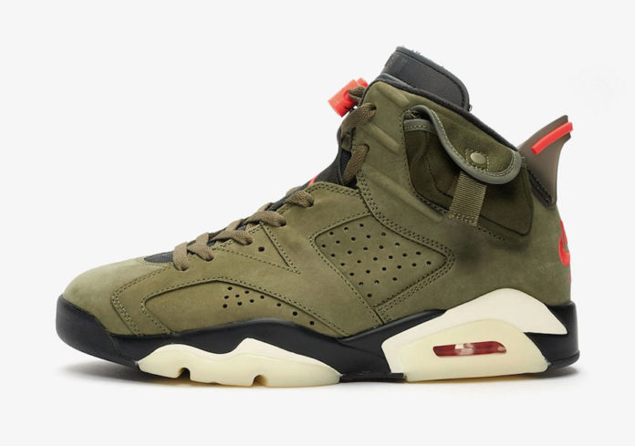 Travis Scott Air Jordan 6 Medium Olive CN1084-200 Release Date ...